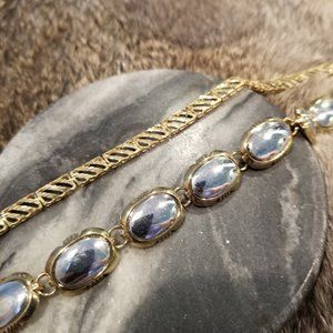 Vintage Gold and Silver Shaped Bracelets